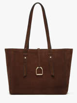 Shoulder Bag Altesse Suede Leather Etrier Brown altesse suede EASU088M